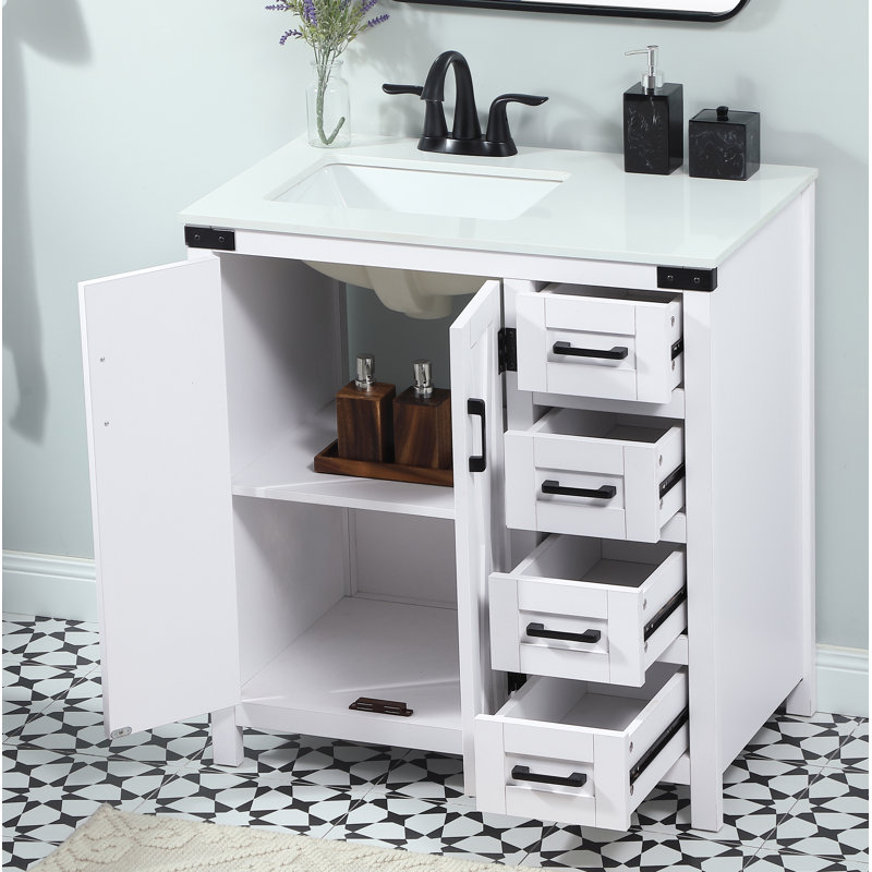 Ensemble de meuble-lavabo simple 32 po Slayton, Blanc
