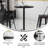 Carrus Round Laminate Table Top with Height Table Base-31302221-31302218