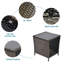 Table d'extérieur Ronata L 17,7 po x l 17,7 po
