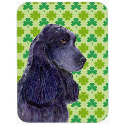 Shamrock Lucky Irish Wood Glass Cutting Board