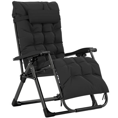Reclining Zero Gravity Chair with Adjustable Backrest, Black