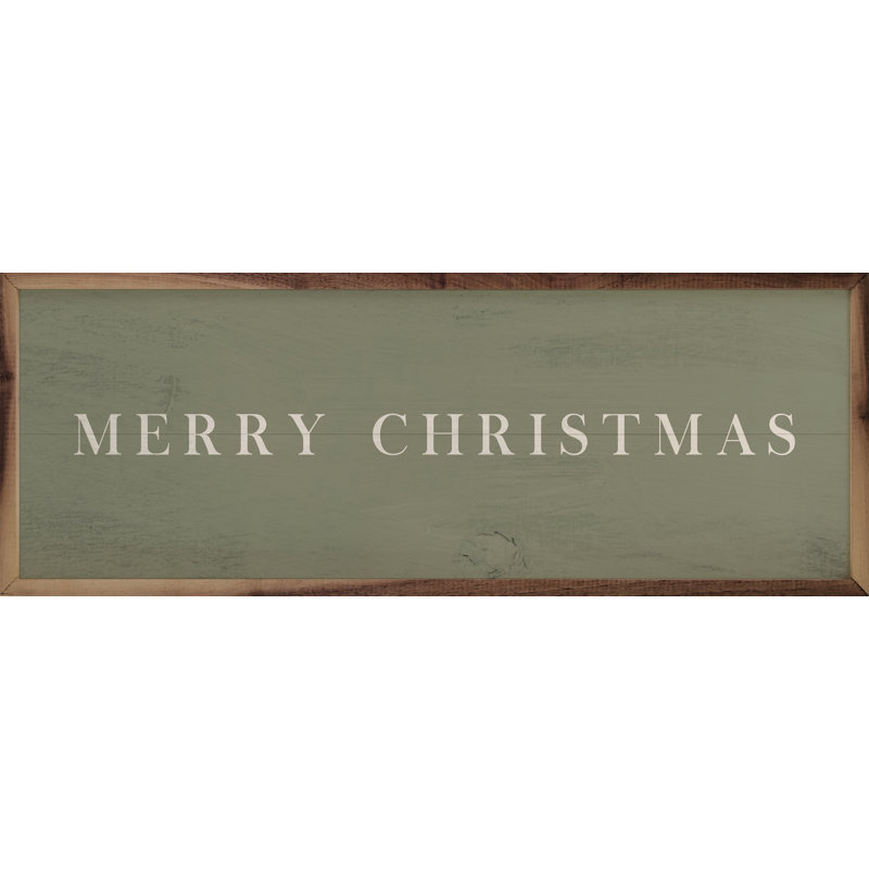 Merry Christmas - machine à écrire verte, H 16 po x l 48 po x P 1 po