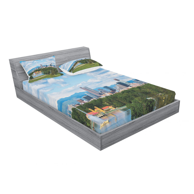 Ensemble de draps City Park at Denver, Ensemble de draps pour lit double avec un drap-hou