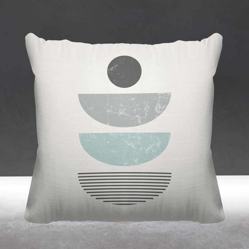 Coussin intérieur / extérieur Carmen Boho, gris, L 17 po x H 17 po