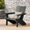 Chaise Adirondack en plastique résistante aux intempéries Lollis