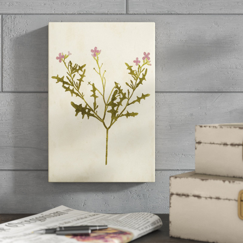 «Botanical Impression VI», peinture sur toile, H 12 po x l 8 po