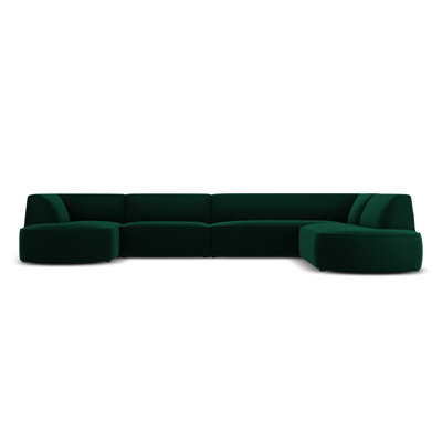 Adoraim 6 Seater Velvet Large Corner Sofa 