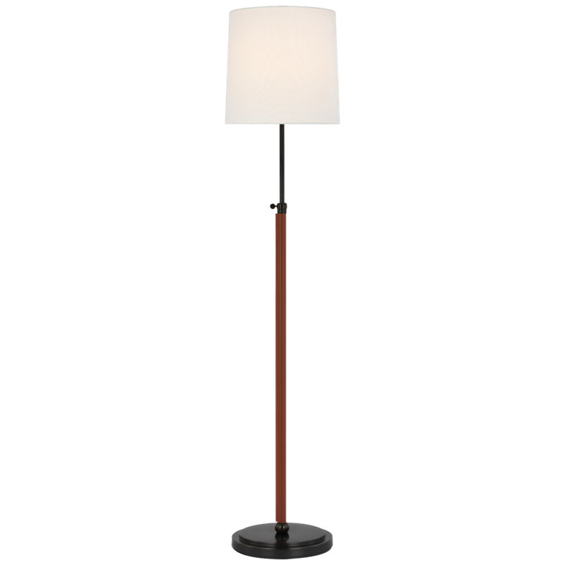 Bryant Traditional Floor Lamp, Bronze/Saddle Leather