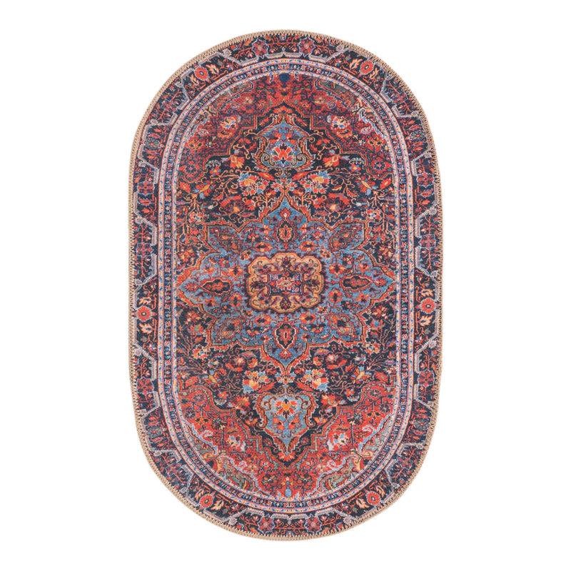 Tapis oriental bourgogne Gamero, Ovale 2 pi x 3 pi 1 po