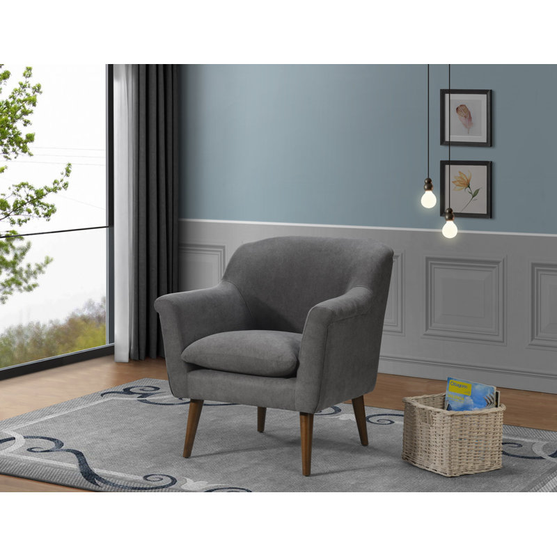 Fauteuil surdimensionné en acier tissé 31,5 po, Gris clair