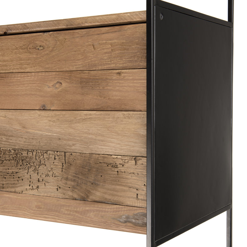 Howlett 190cm H x 99cm W Solid Wood Standard Bookcase