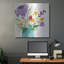 «Teal Vase With Bright Flowers» par Sheila Golden, art mural en métal, 36 po x 36 po-1002540950