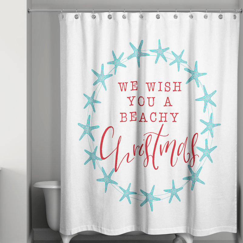 Allyssa Starfish Wreath Single Shower Curtain