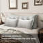 Sit-up Back Comfort Backrest Wedge Pillow Triangular Headboard Pillow With Standard Pillow Cases For Queen Bed
