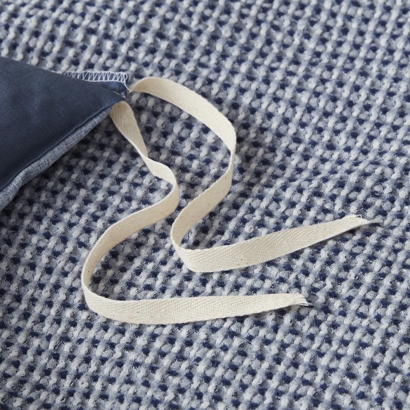 Taupe Greige Cotton Blend Waffle Weave Duvet Cover Set
