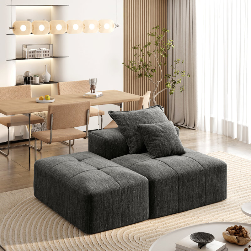 Canapé modulaire surdimensionné Modern, Noir
