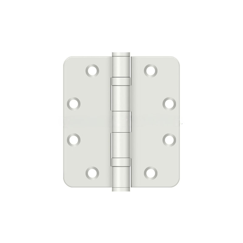 Paire blanche avec charnière à rayon 4-1 / 2 po x 4 po x 1/4 po Deltana SS4540R4BNUSPW