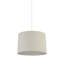 26.5cm H Polyester Drum Lamp Shade ( Clip On ) in Ivory