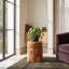 Groove Solid Wood Drum End Table