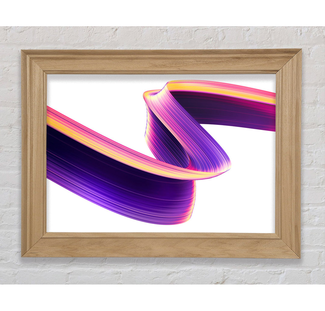 Purple Ribbon Swirl - Einzelner Bilderrahmen Kunstdrucke