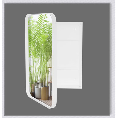 16X24 Inch Recessed Metal Framed Medicine Cabinet With Mirror And Adjustable Shelves Wall Mirror