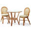 Chaise d'appoint Darle Denver Dining en rotin naturel tressé à la main avec coussin crème-1898239076-1880338423
