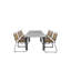 Jayesh 6 - Person Acacia Patio Dining Set with Extendable Rectangular Table