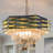 Gold Hexagonal Crystal Chandelier