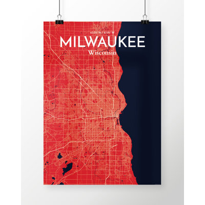 Milwaukee City Map - No Frame Print
