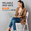 Ensemble de 6 chaises pliantes rembourrées en cuir PU d'une capacité de 330 lb, sièges ergonomiques pliables à structure en acier pour la salle à manger, le bureau et les événements-1142208327
