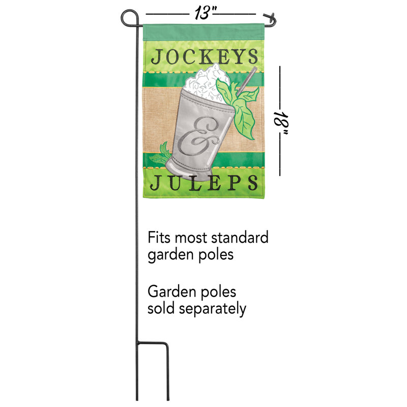 Drapeau de jardin en polyester 2 pi 1 po x 6 pi 1 po