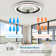 Devra Reversible Blades Timing Low Profile Ceiling Fan with Light and APP Control Dimmable LED Lighting