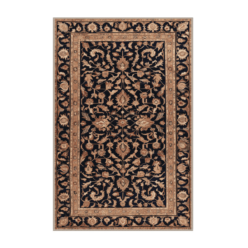 Tapis brun lavable à la machine, Rectangulaire 2 pi x 3 pi