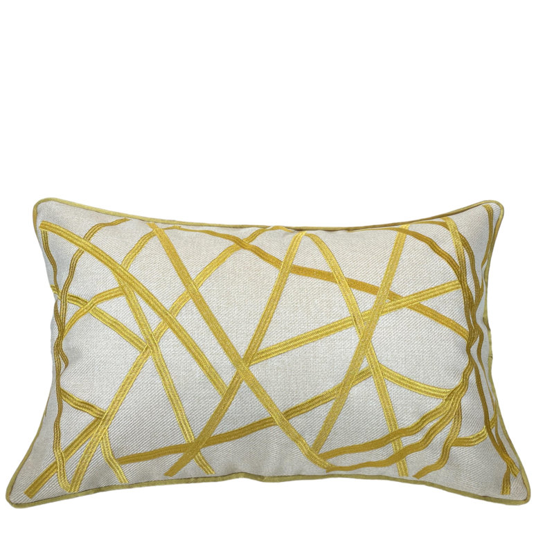 Housse de coussin réversible brodée