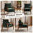 2Pcs Chenille Accent Chair Armchair With Pillow-1175849213