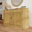 55" Modern Storage Cabinet With Magic Tape Doors，Stripe MDF Sideboard With Drawers And Shelves-2096913882