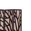 Paravent 4 panneaux Corleone Espresso avec motif d'arbre et incrustation de jute