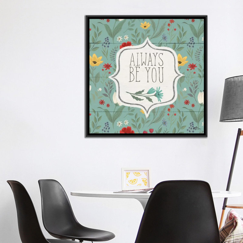 «Blooming pensts VII», impression sur toile, H 18 po x l 18 po x P 1,5 po, Toile encadrée noire, Pas de tapis
