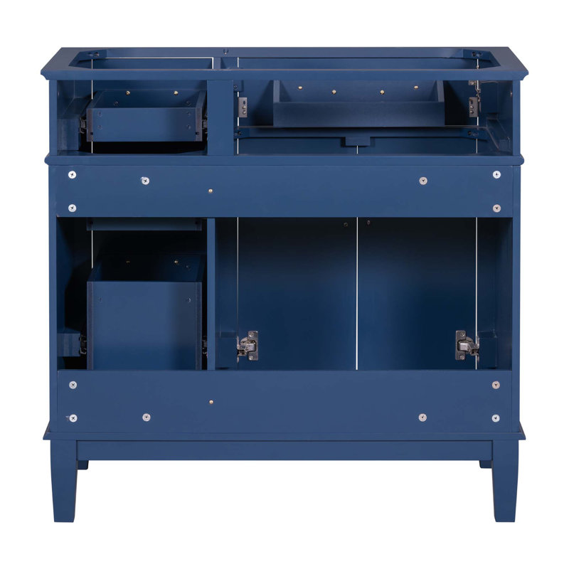 Meuble-lavabo moderne, lavabo non inclus, Bleu