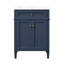 Meuble-lavabo 24 po avec 2 portes et tiroir coulissant, armoire de rangement pour salle de bain avec lavabo, portes à fermeture en douceur avec organisateurs