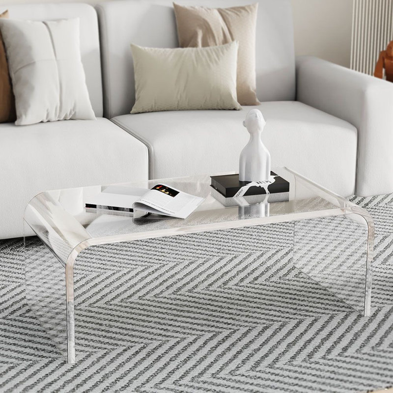 Table de rebord de fenêtre moderne en acrylique transparent - Design minimaliste pour la chambre à coucher ou le salon - Légère et durable