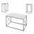 Plateau blanc / base argent
