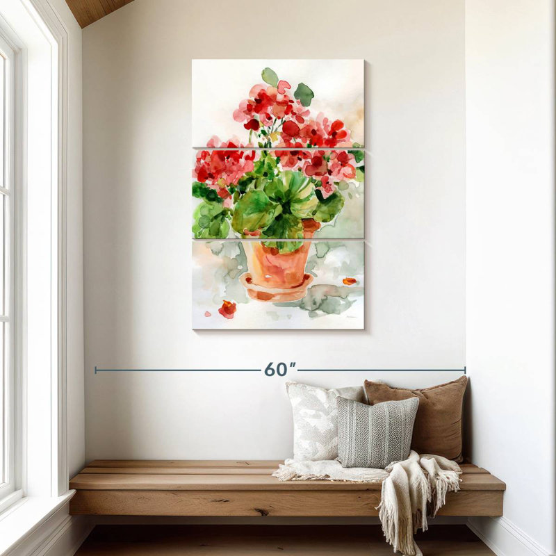Harnek Summer Geranium I, 45" H x 28" W