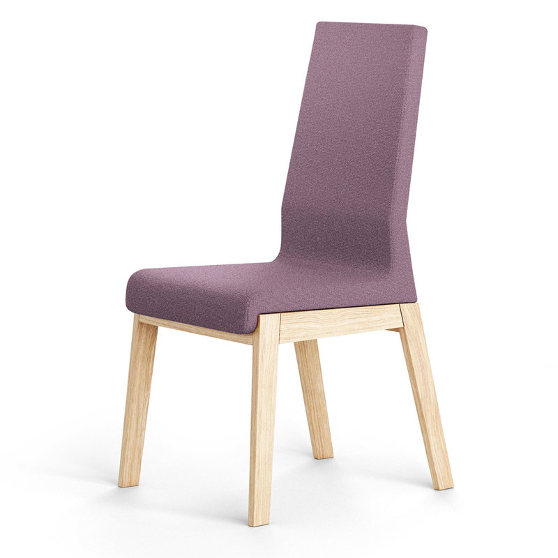 Chaise parson en bois massif Kyla, Mauve