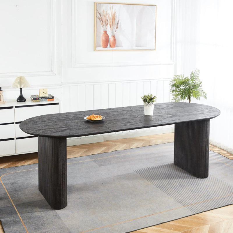 Table basse noire extensible avec pieds en métal stables, convient à divers endroits, fabrication et bureau de haute qualité, souci du détail