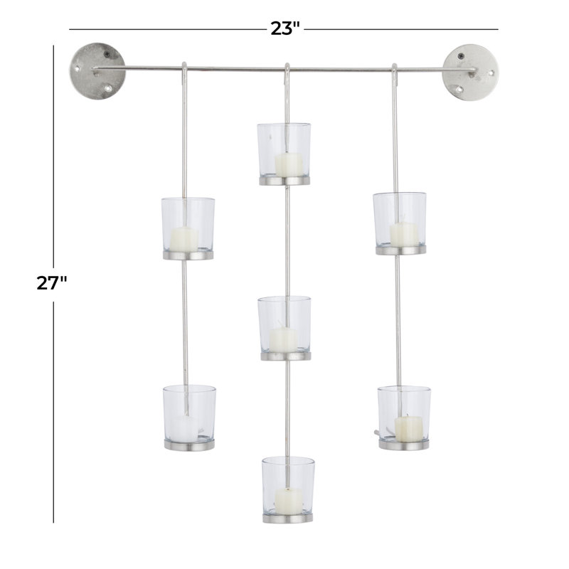 Candle Wall Light, Silver