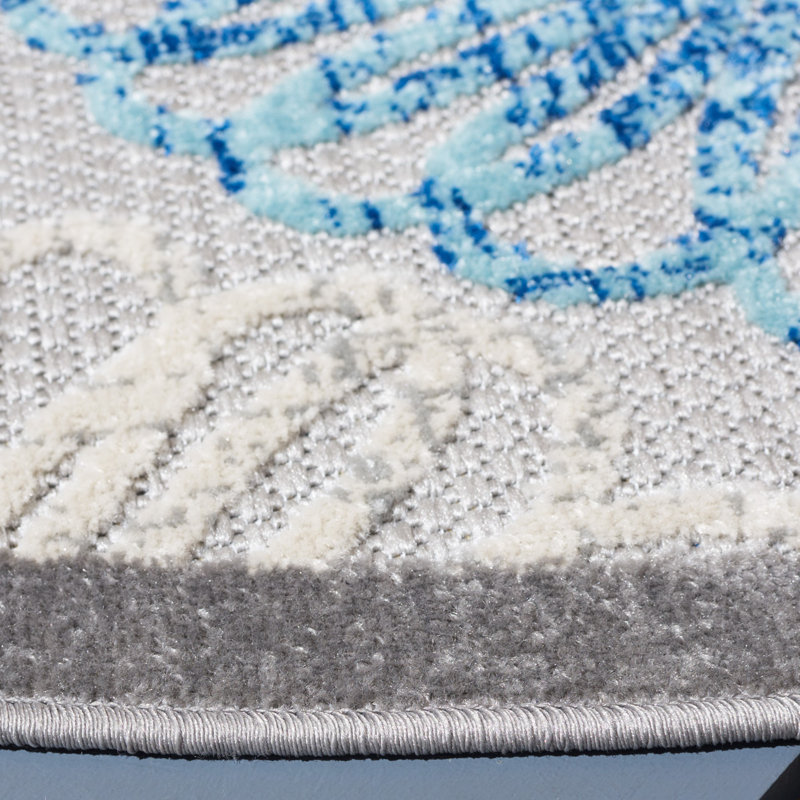 Kellems Performance Floral Indoor/Outdoor Area Rug, Round 6'7"