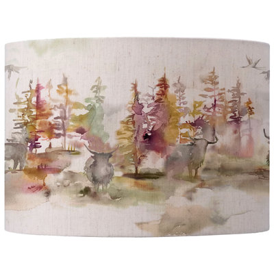 Cotton Round Lamp Shade in Red
