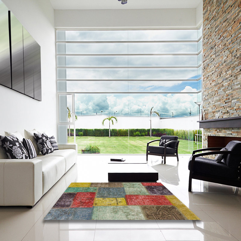 Abstract Indoor Rug, Square 3'