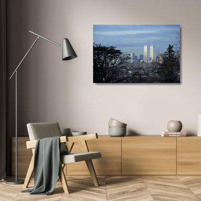New York City Twin Towers Skyline